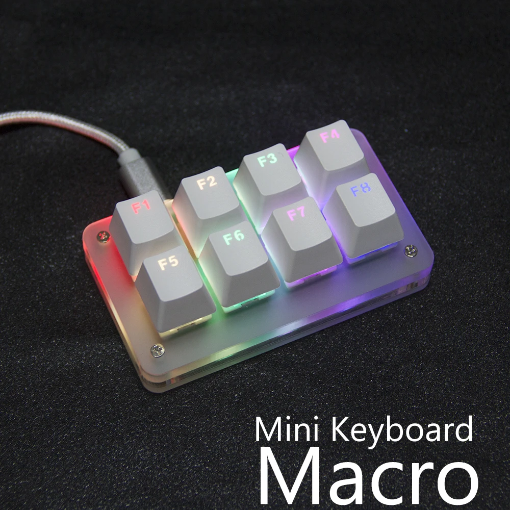 

OSU! RGB Backlit 8Keys Mini Keyboard Mechanical Outemu / Gateron Switches for Gaming WIN 7 8 MAC Shortcut One-Handed Keypad
