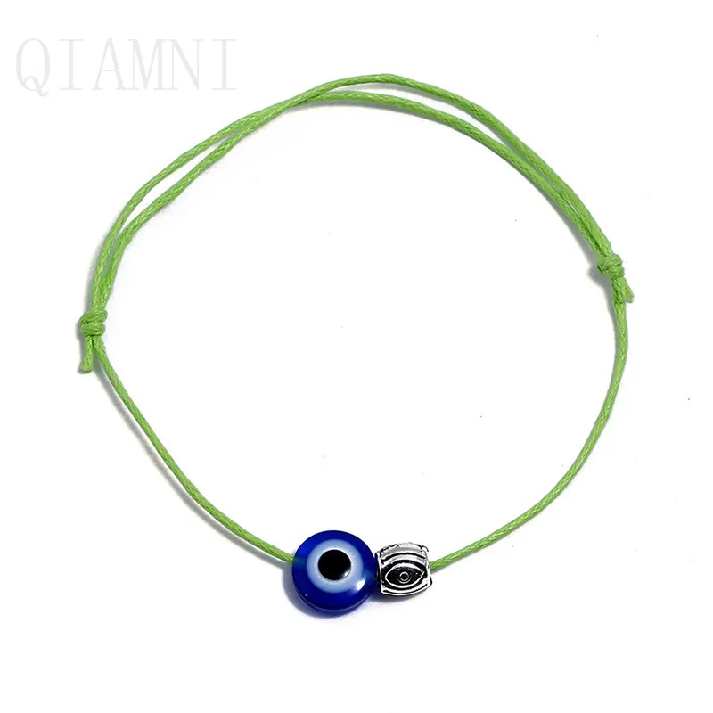 QIAMNI 6 цветов ручной работы Турция Lucky Evil Eye браслеты для женщин девушек плетеная