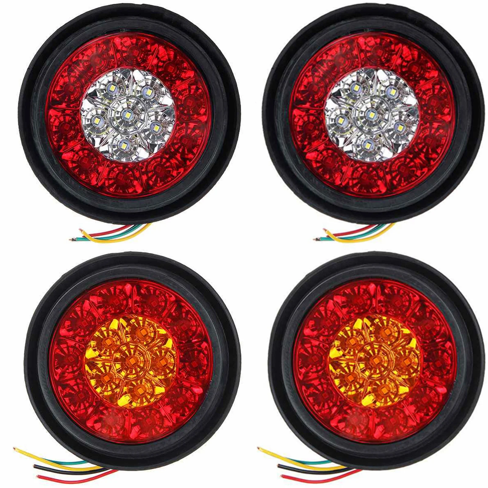 

12V Car LED Turn Signal Light Round Rear Brake Lamps LEDs Tail Stop Lamp For Truck Trailer RV Caravan