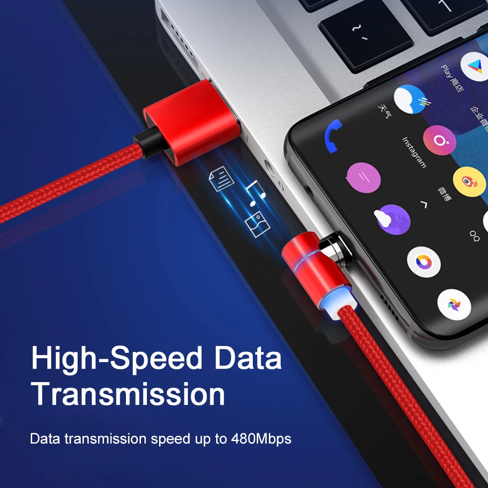 Aixin модный нейлоновый плетеный кабель 5А быстрая зарядка Магнитный для передачи