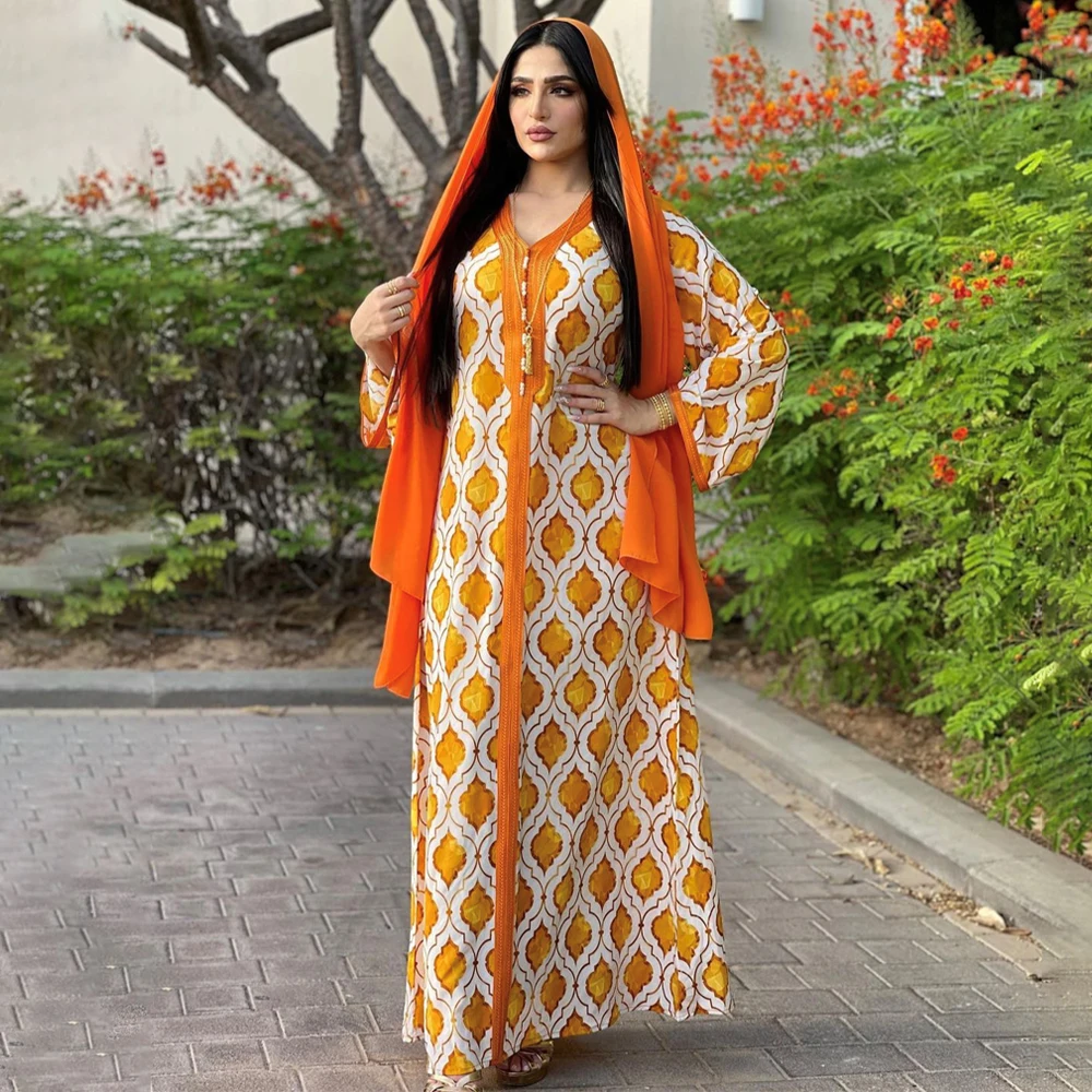 Caftan Marocain Abaya Дубай Турция мусульманское платье-хиджаб африканские платья для