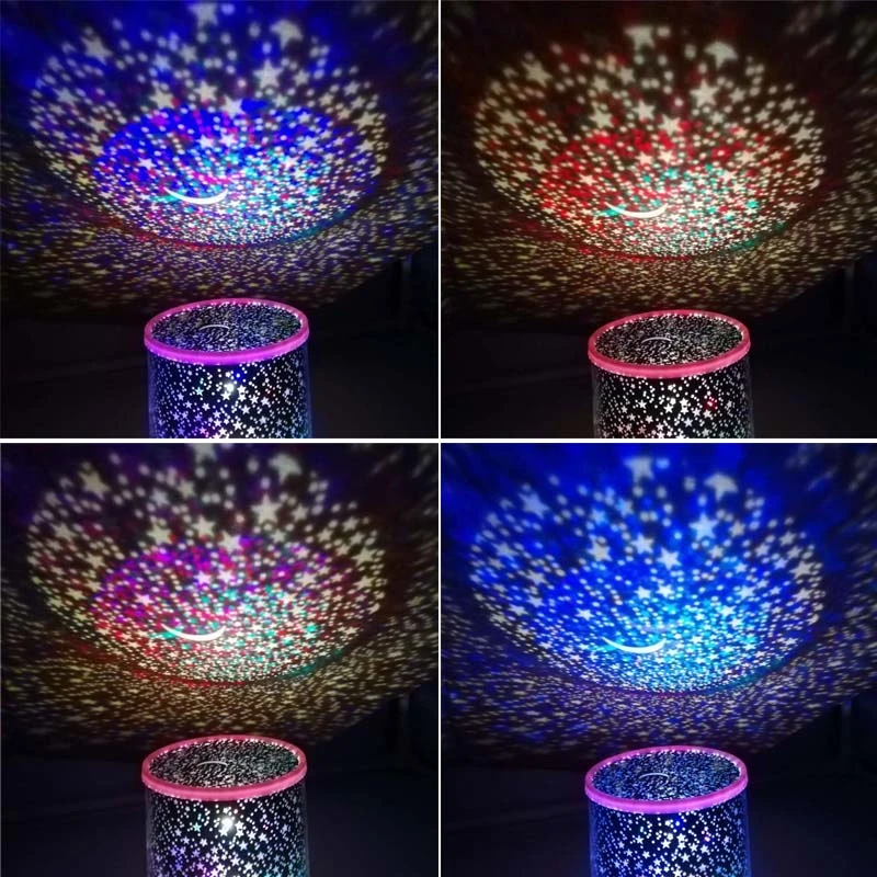 

2018 New Stars Starry Sky LED Night Light Projector Moon Novelty Table Night Lamp Battery USB Night Light For Children