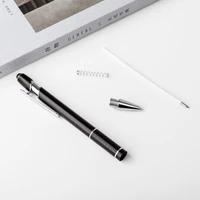 1000pcs 2in1 Metal press Stylus ballpoint pen mobile phone touch screen handwriting advertising pens black blue ink custom LOGO
