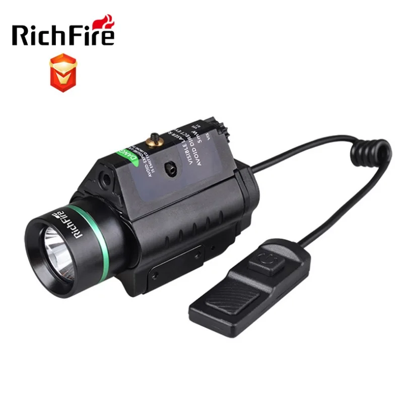 

RichFire SF-P35 LED Flashlight Cree XP-G + 532nm Tactical Flashlight Green Laser Sight with M6GR Switch for Gun Hunting