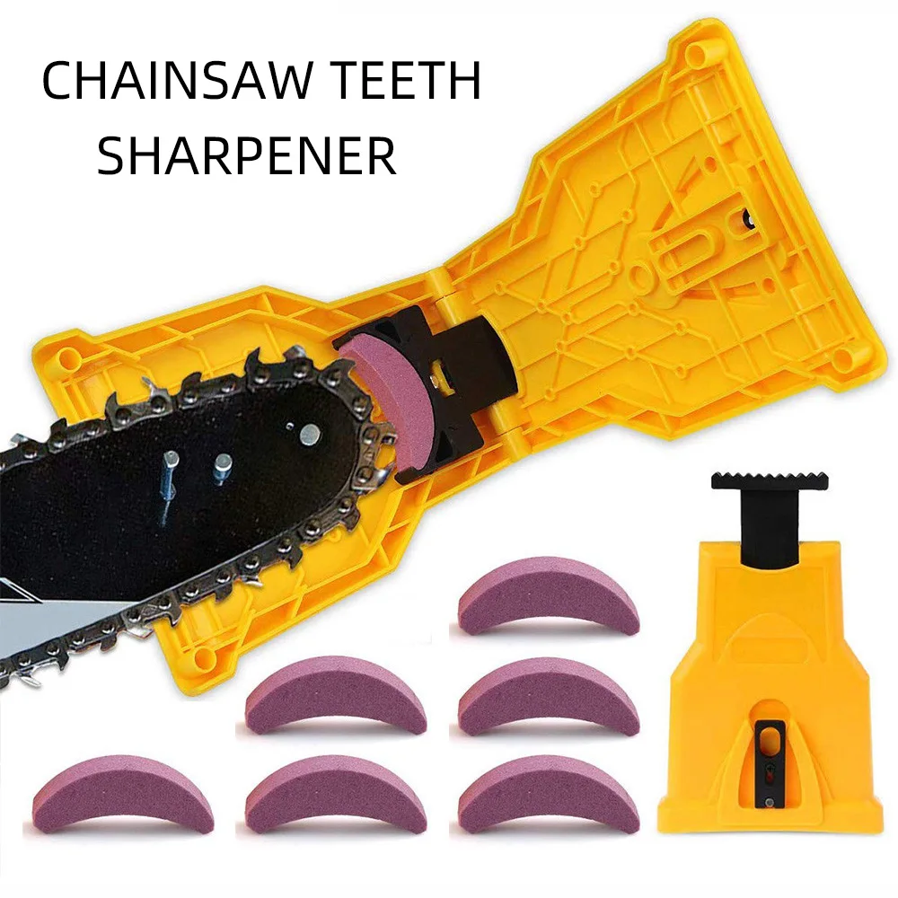 

Portable Chainsaw Teeth Sharpener Chainsaw Chain Sharpener Tools Quick Install Chainsaw/Gasoline Saw For 14-20 Inch Guide Chain