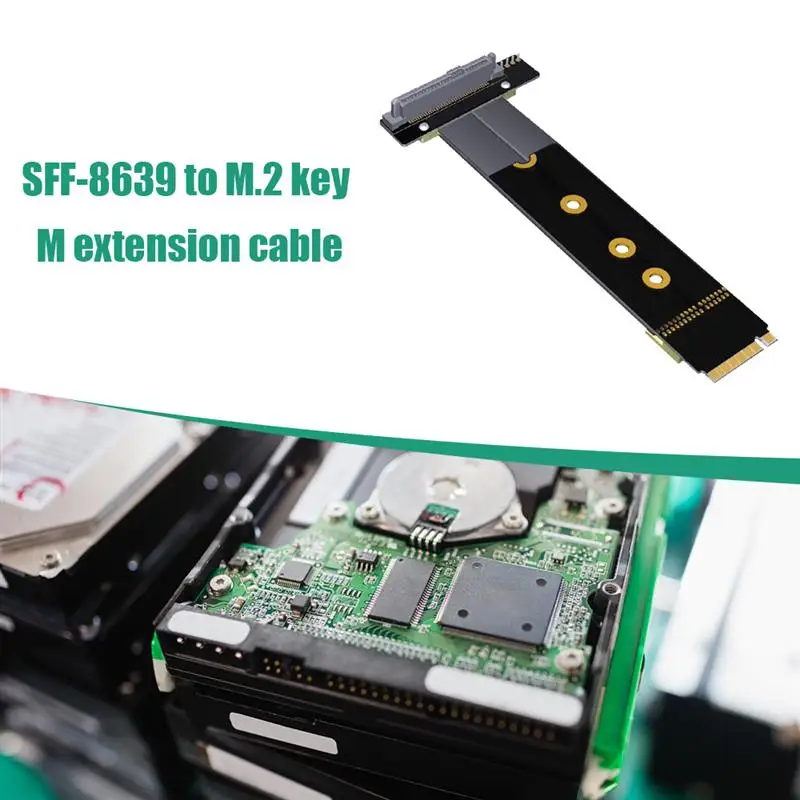 

Riser Card Extender Cable SFF-8639 to M.2 NVMe NGFF Key U.2 Interface M.2 Key Adapter for U.2 NVME SSD