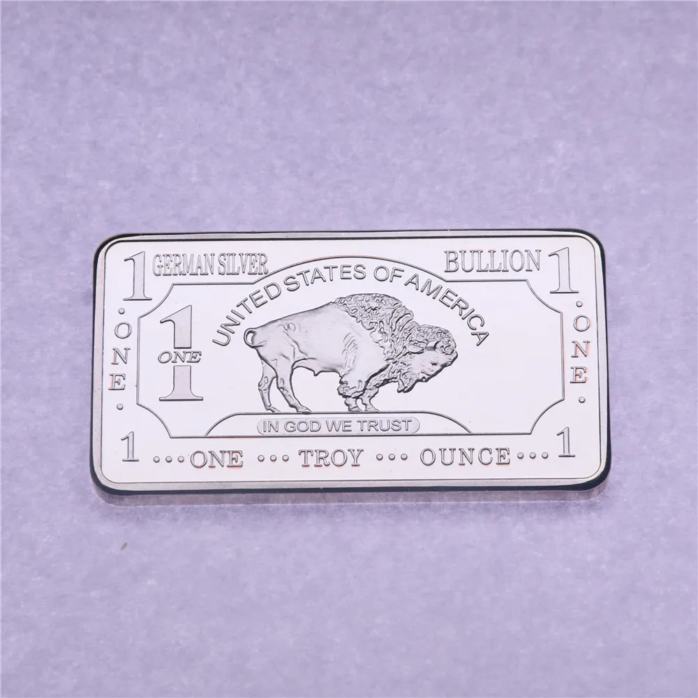 1 Oz เยอรมัน Mint Buffalo เยอรมัน Silver Bullion Bar Replica เหรียญ Collection แม่เหล็ก