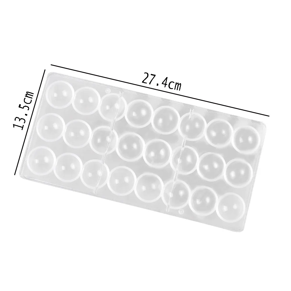 DIY 24 полушаровая форма для конфет Прозрачная Жесткая Форма шоколада из