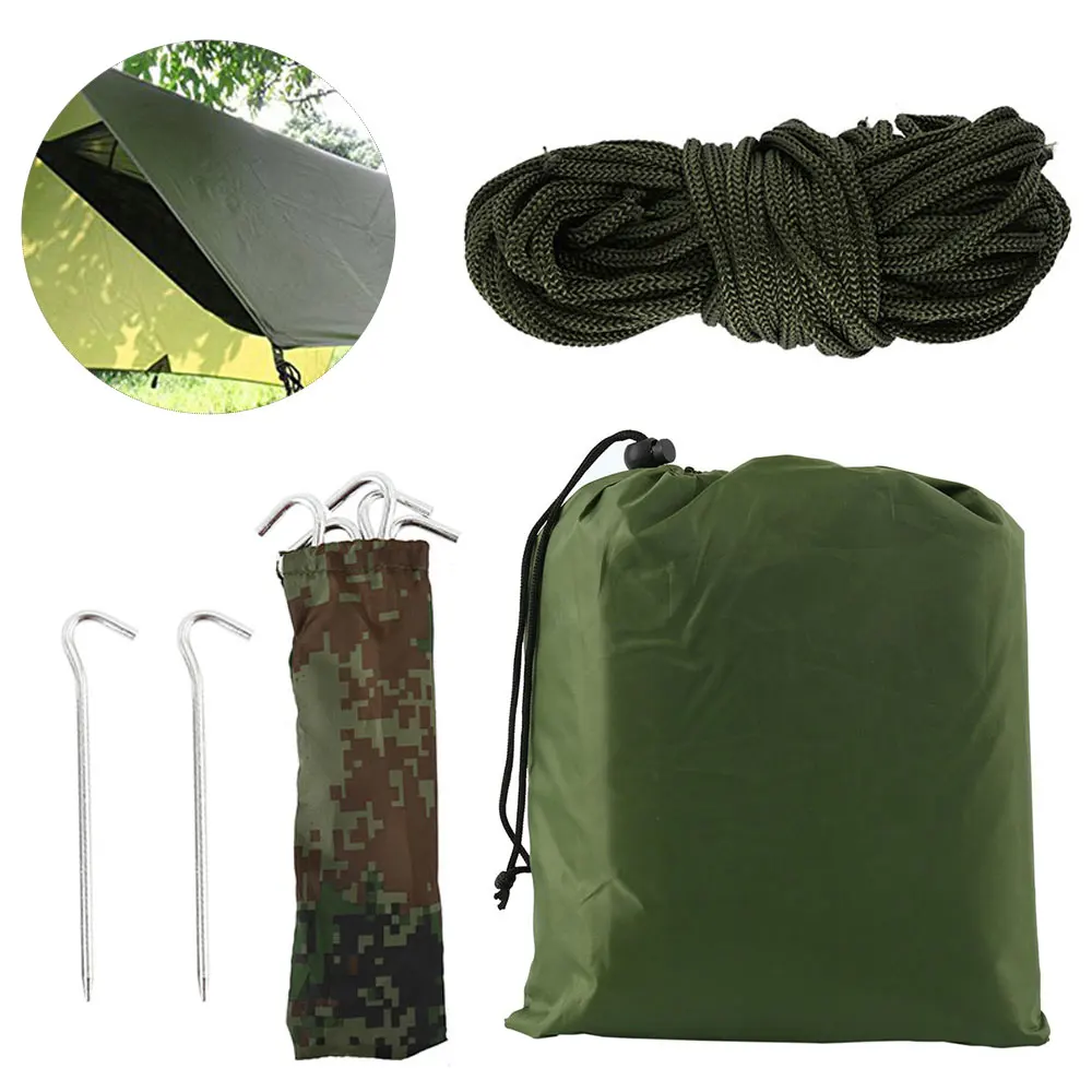 

3x3m Awning Sun Shelter Beach Outdoor Camping Garden Sun Awning Canopy Sunshade Hammock Rain Fly Tarp Waterproof Tent Shade
