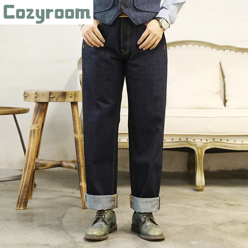 

Cozyroom Япония импортные 12oz Selvedge джинсы для мужчин свободные прямые