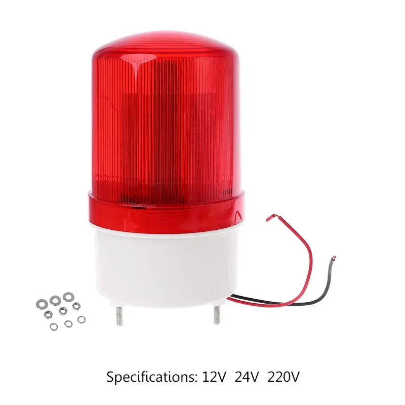 

220V/12V/24V LED Alarm Light Warning Lamp Signal Buzzer Rotary Strobe Flash Siren Emergency Sound Illumination Hummer