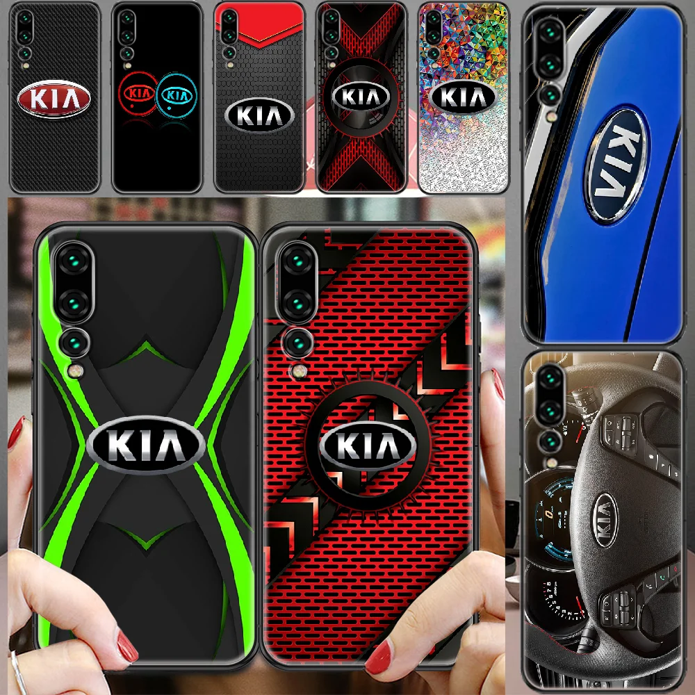 

KIA Logo car Phone case For Huawei P Mate P10 P20 P30 P40 10 20 Smart Z Pro Lite 2019 black luxury waterproof soft prime 3D