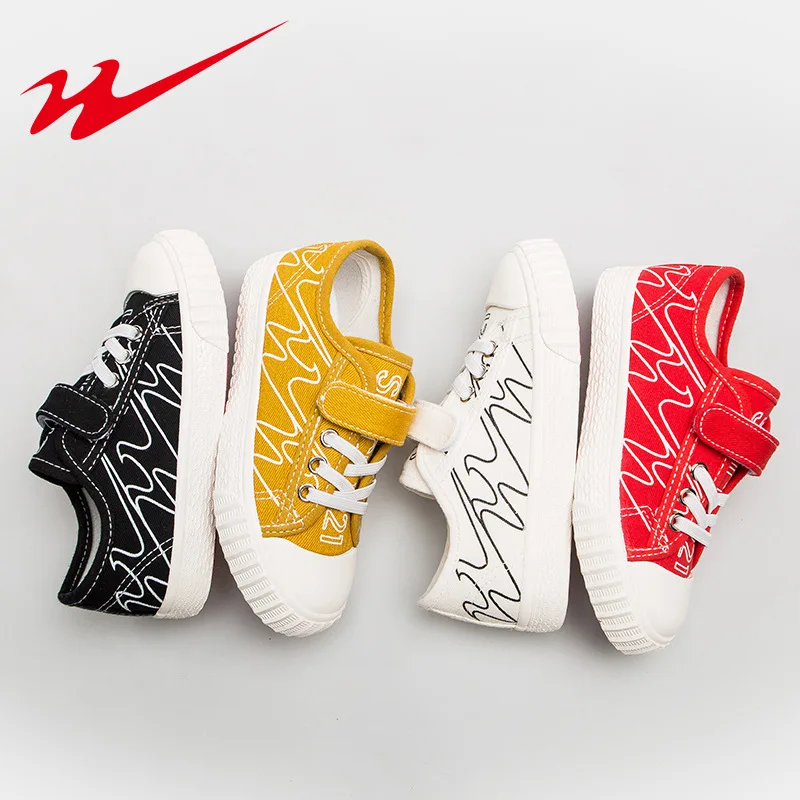 Double Star Children's Shoes Canvas For Boys And Girls Skateboarding Kids Outdoor Wear-resisting Sneakers | Детская одежда и