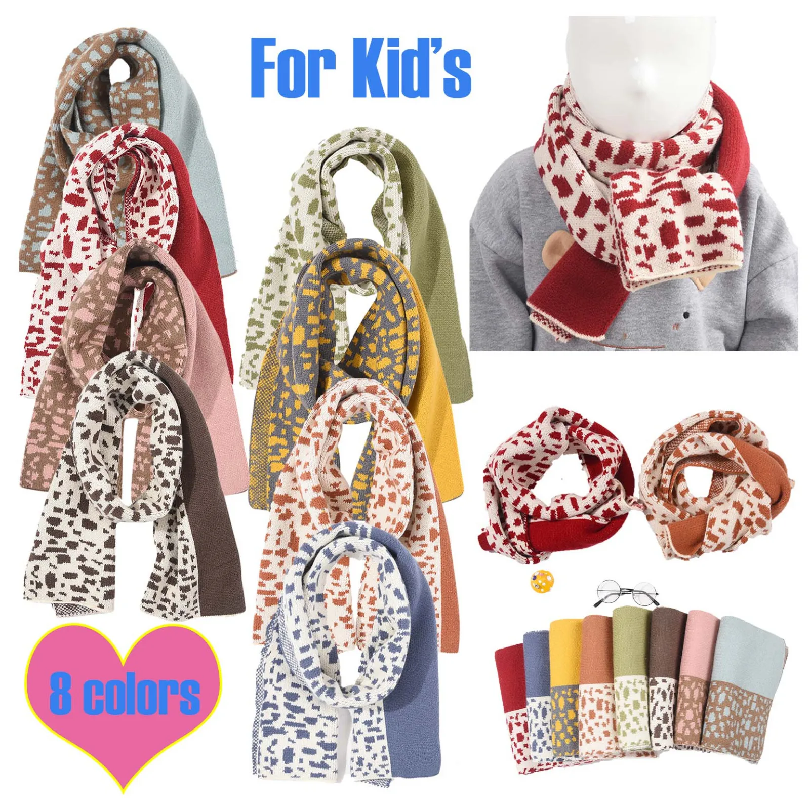 

Boys And Girls Kids Leopard Print Scarf Fashion Multi-Purpose Shawl Scarf 2021 Fashion Print Boys Girls Toddler Scarf Bufanda