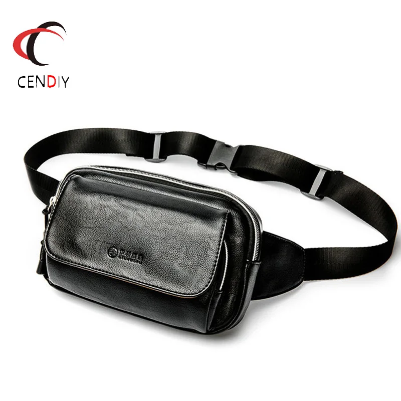 2021 повседневная Кожаная поясная сумка для мужчин телефона винтажная мужская