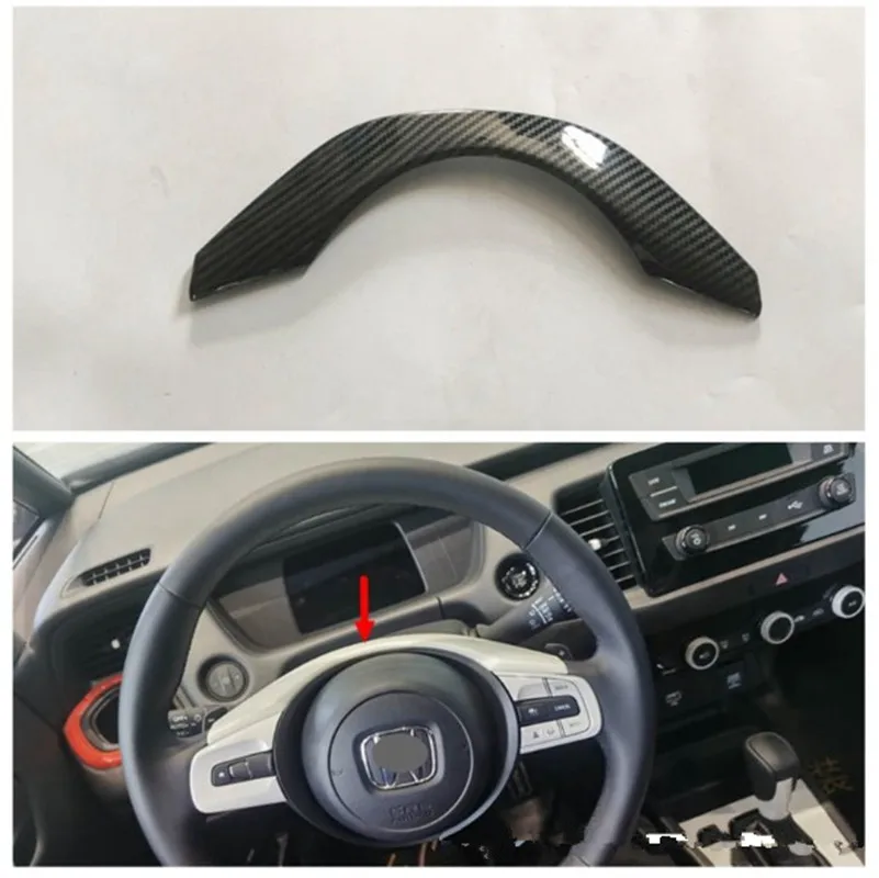 

Наклейка на руль автомобиля, 1 шт., для HONDA FIT 2020, 2021, углеродное волокно, ABS, Стайлинг автомобиля