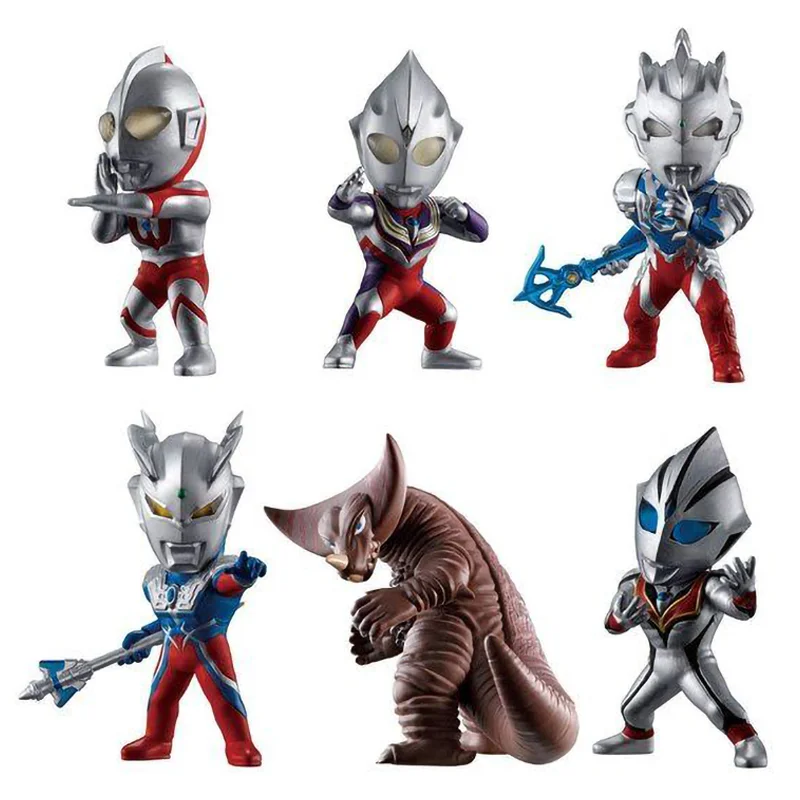 

Bandai Original Candy Toy Small Size Model 09565 FW Monster Ultraman Zett Tiga Zero Gomora Q Version