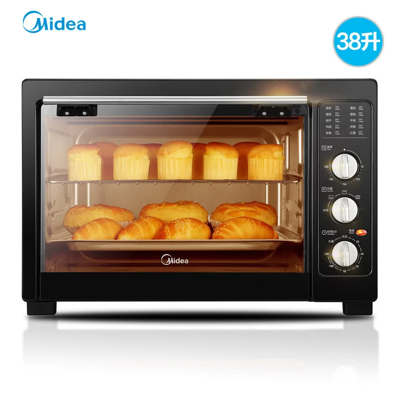 Бытовая Автоматическая духовка-тостер большой емкости 38L умная духовка для пиццы