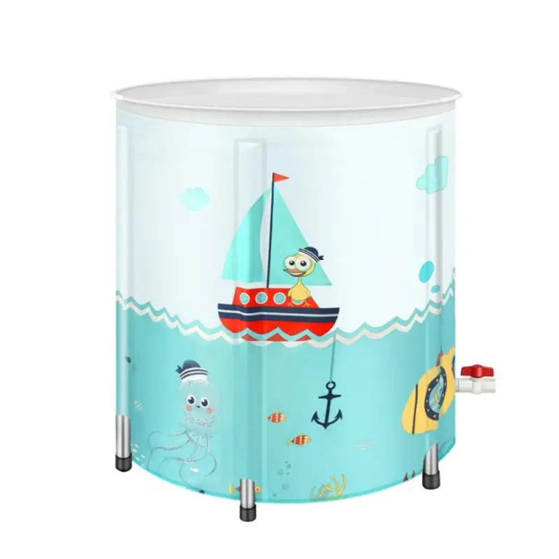 

80cm Diameter Bath Tub Six Layers Of Material Foldable Household Bath Sweat Steam Portable Light Luxury Bath Tub For Home HWC