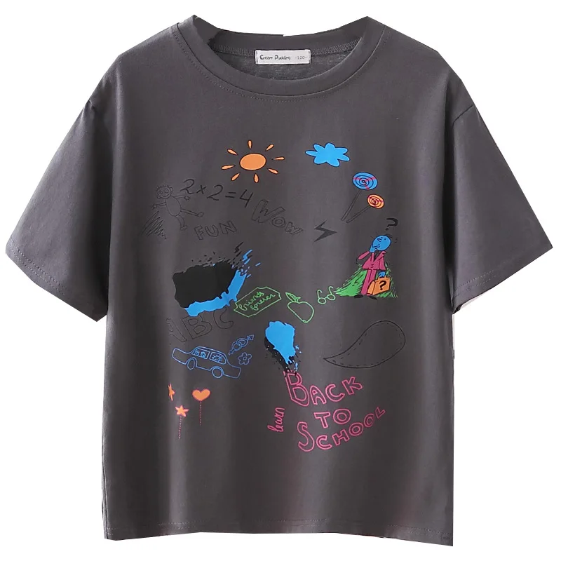 

Boys short-sleeved T-shirt summer 2021 new style foreign casual children's thin half-sleeved wild children's tops
