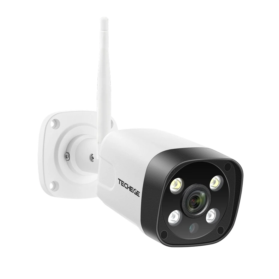 Techege, супер HD, 5MP, h.265, WiFi, проводная ip-камера, AI камера, обнаружение человека, двухстороннее аудио, водонепроницаемая ip-камера, бесплатный адаптер питания