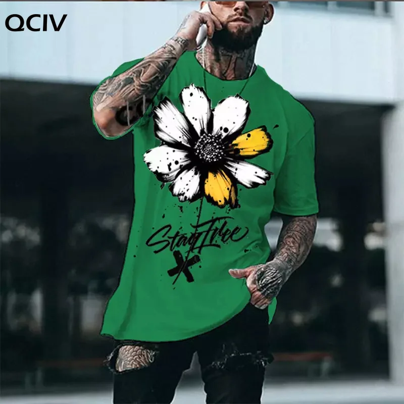 

Tshirts Men Sunflower Shirt Mens Clothing Summer Best Seller Streetwear Casual Loose Letter Print Tee Short Sleeve Tops