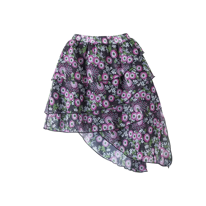 2020 г. Летние шифоновые многослойные юбки платья для девочек-подростков