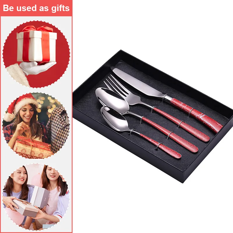 Набор столовой посуды из 4 предметов роскошная вилка и столовая ложка