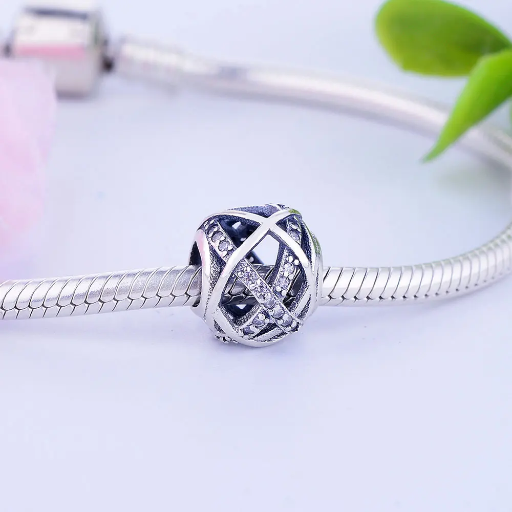 Бусина Шарм Галактика из серебра 2018 пробы для браслетов и ожерелий|Бусины| |