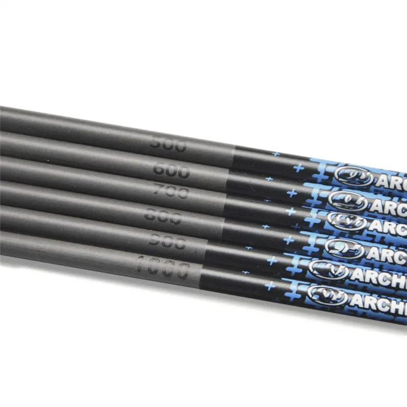 Billig 12Pc Bogenschießen Carbon Pfeil Welle Spine500/600/700/800/900/1000 Reinem Kohlenstoff Faser ID 4,2mm Verbindung Bogen Outdoor Jagd Zubehör