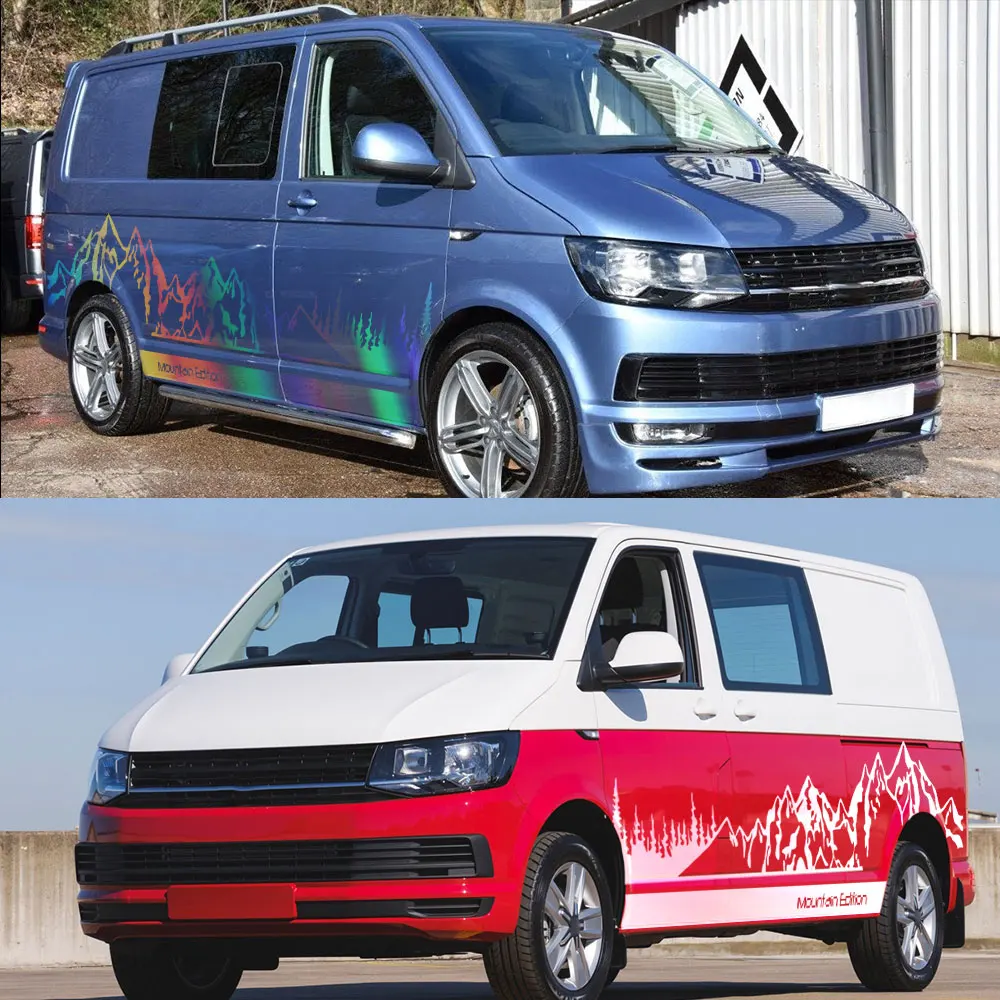 4Pcs/Lot Car Stickers For Volkswagen VW Transporter T4 T5 T6 Multivan Caravelle Camper Van Motorhome DIY Decals Accessories |