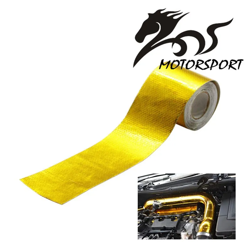 

2"x5 Meter Roll SELF ADHESIVE REFLECT A GOLD HEAT WRAP BARRIER FOR HONDA/VW/BMW All Intake pipe / Suction Kit