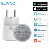 16a 3680w eu smart plug wifi intelligent outlet power monitor wireless socket voice control works with alexa google home tuya