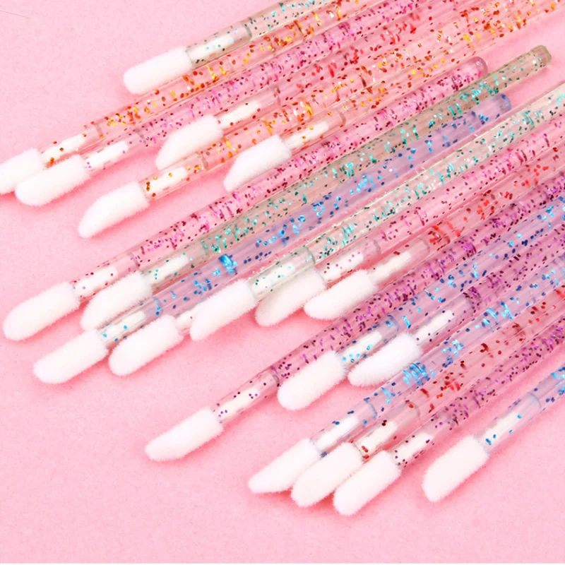 

50/100Pcs Disposable Lip Brush Eyelash Brushes Crystal Lashes Micro Brushes Eyelash Extension Applicator Cleaner Beauty Tools