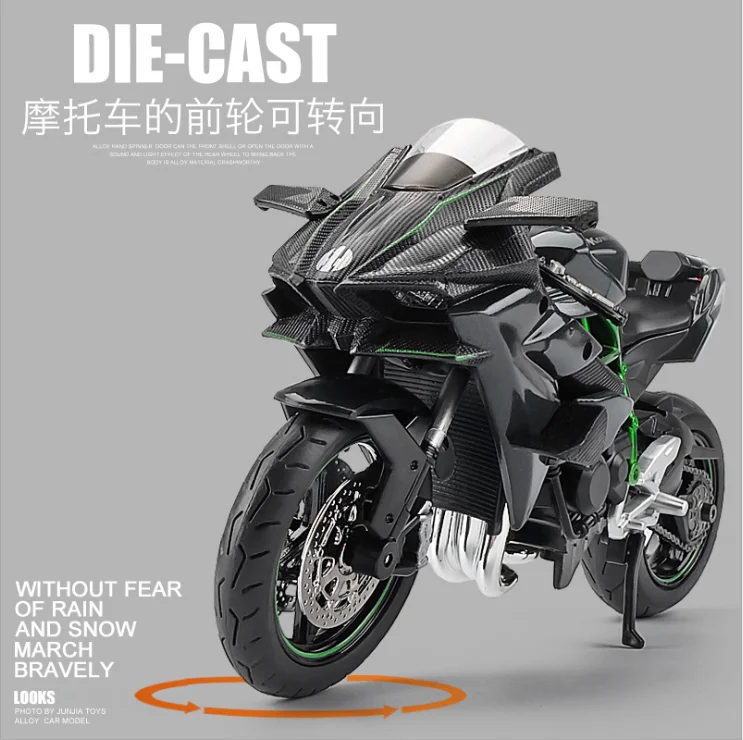

Simulation 1:12 Ninja motorcycle model children's toy car static finished locomotive alloy car model