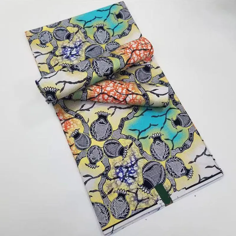 

Newest Wholesale Price Best Quality African Fashion Golden Wax Fabrics Nigerian Golden Ankara Printed Wax Materials 6 Yards/F2-6