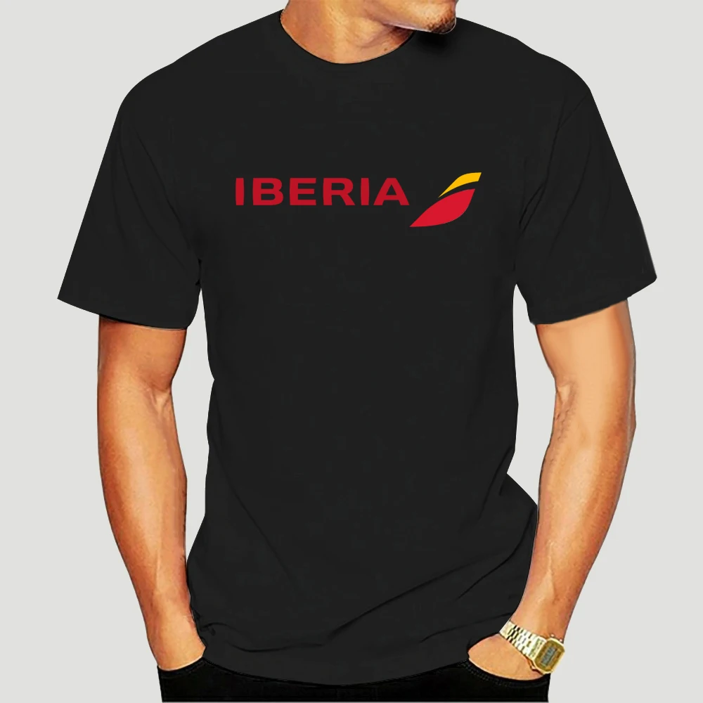 Iberia авиакомпаний Испания путешествия T Shirt 4797D|Мужские футболки| |