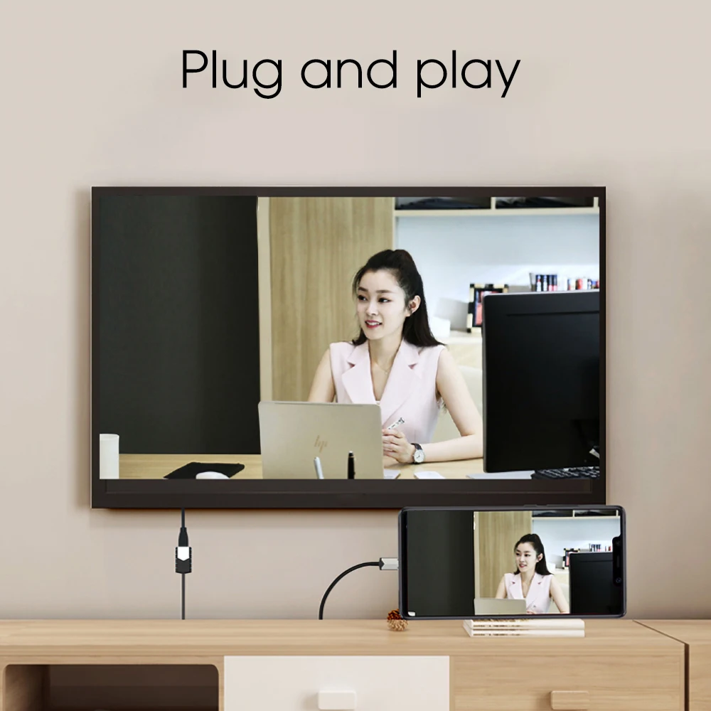 Тип C к совместимому с HDMI кабель 1080P HD ТВ адаптер для телефонов на базе Android Bluetooth