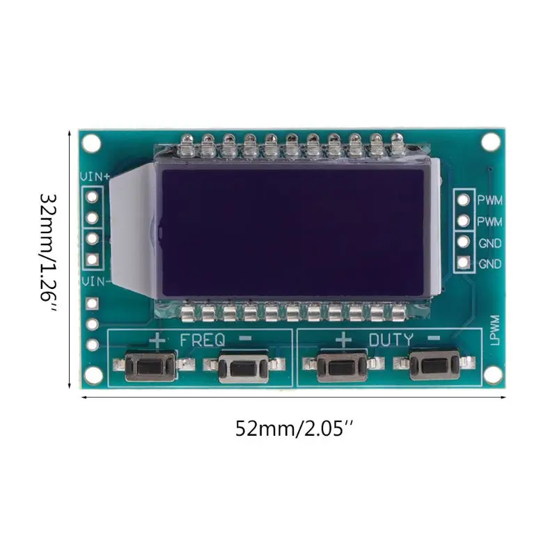 

PWM Pulse Frequency Duty Cycle Adjustable Module Square Wave Rectangular Wave Signal Generator LCD Display