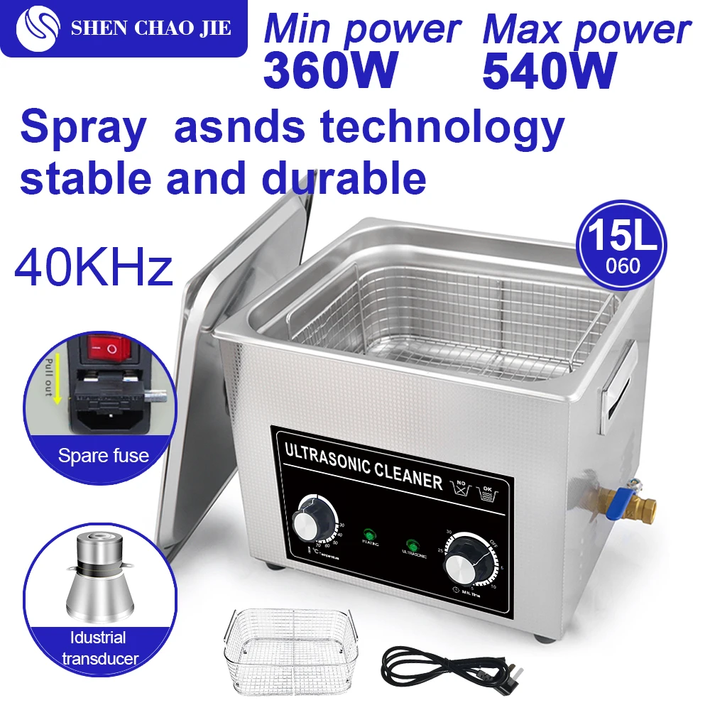 Ультразвуковая мойка пьезоэлектрический преобразователь 4.5L 180 Вт нержавеющая