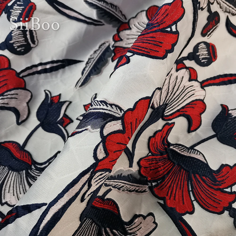 Итальянская 3D красочная цветочная тисненая стильная элегантная жаккардовая