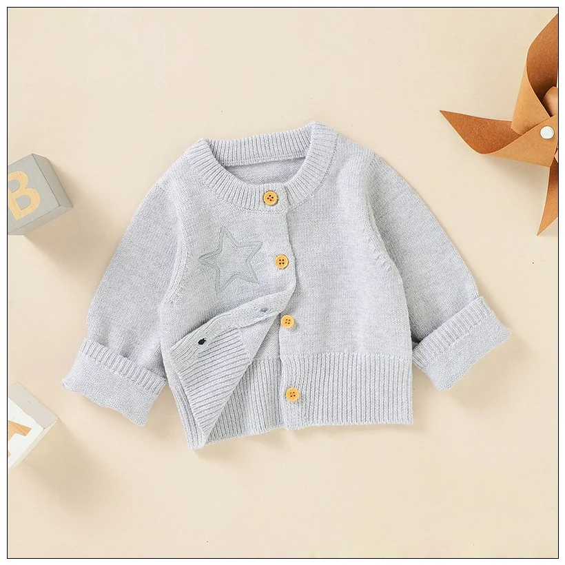 

Вязаный свитер для младенцев, с длинным рукавом, на осень/зиму