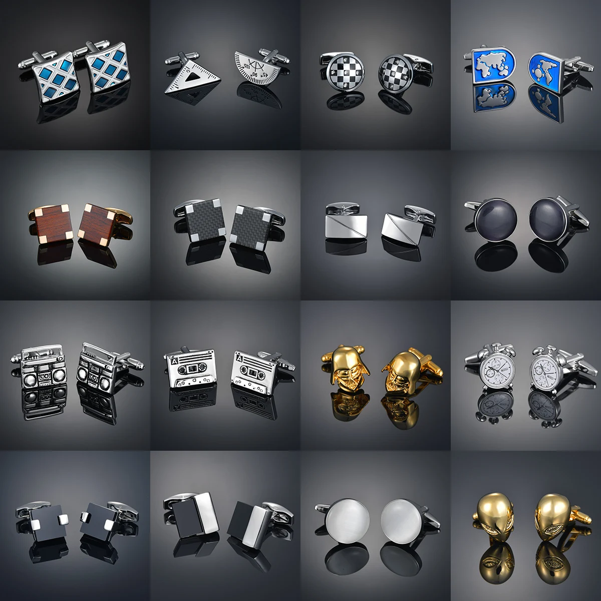 Легкие роскошные запонки для рубашки мужские французские полосатые пуговицы