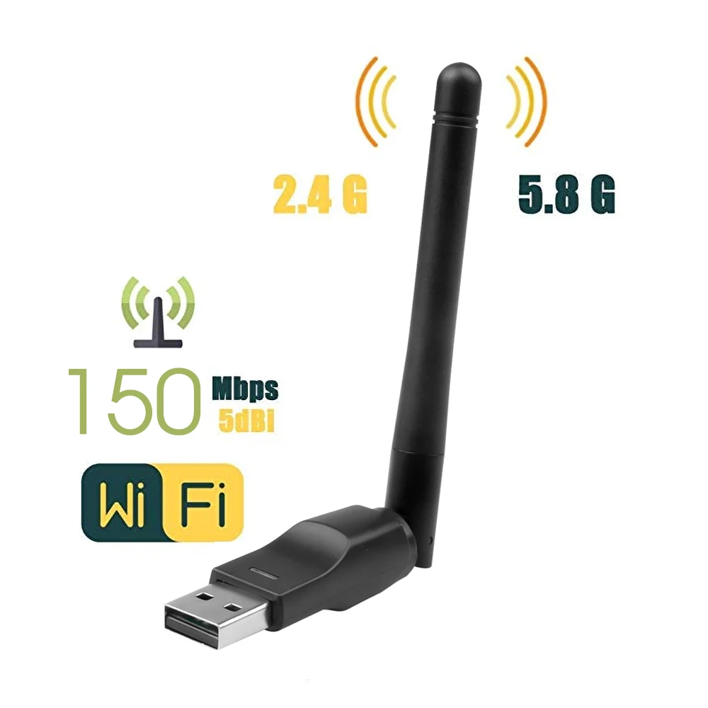 Kebidu USB 2,0 150 Мбит/с WiFi беспроводная сетевая карта 2,4 ГГц адаптер с антенной LAN Dongle чипсет Ralink MT-7601 для ноутбука PC tv