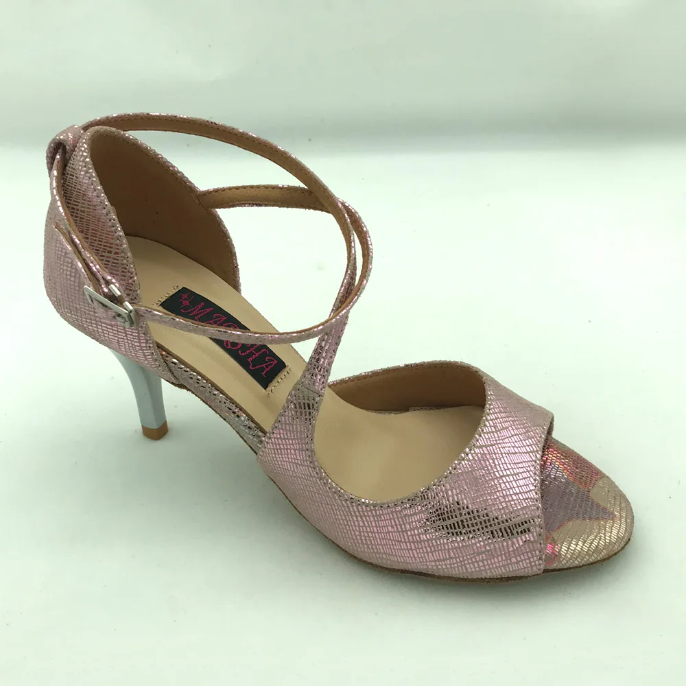 7 5 см каблук Туфли для латинских танцев женщин Латинской сальсы обувь pratice