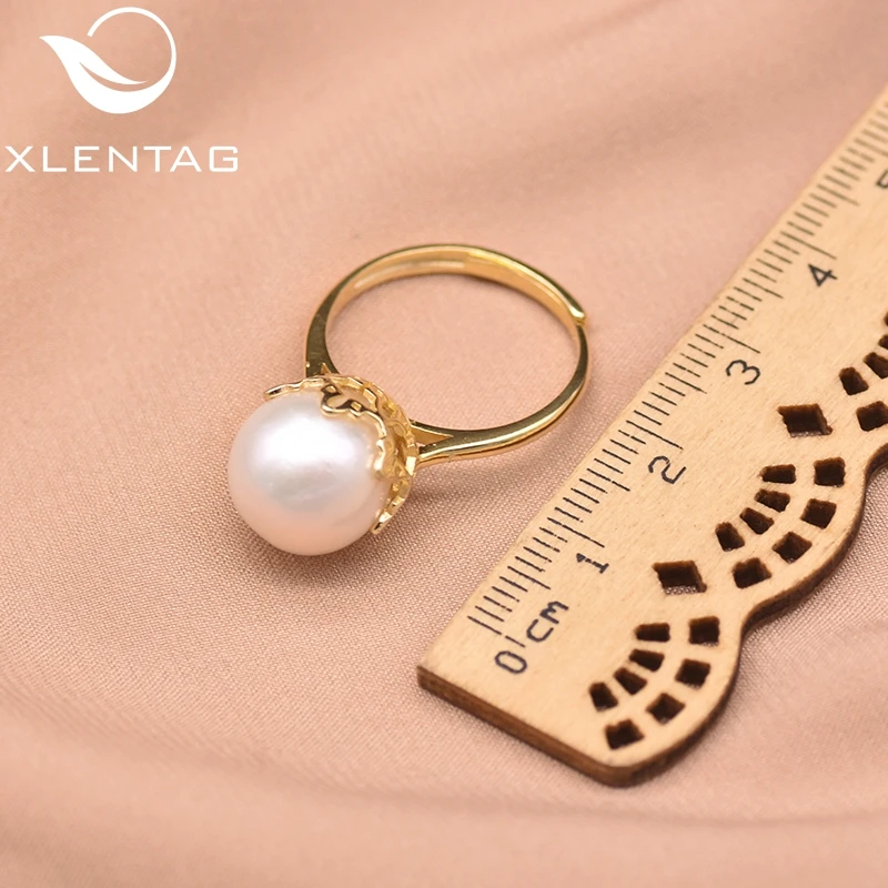 XlentAg натуральный пресноводный жемчуг 925 Стерлинговое серебро обручальное