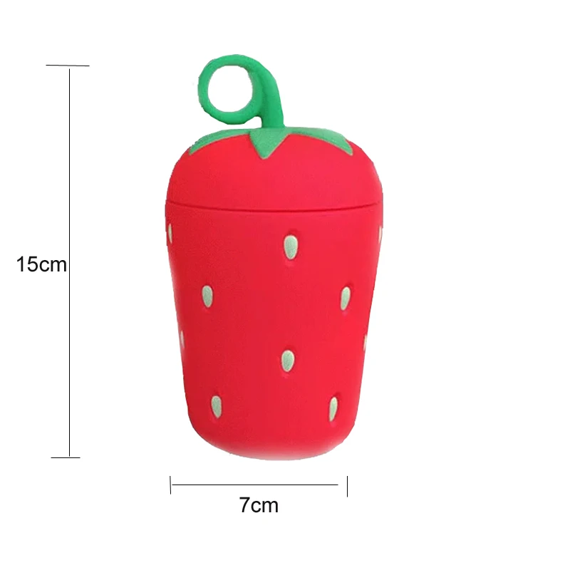 300 мл забавная стеклянная бутылка для воды в форме клубники термоизоляционные