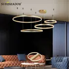 Современная Потолочная люстра, светодиодный потолочный светильник для гостиной, столовой, спальни, кухни, осветительные приборы