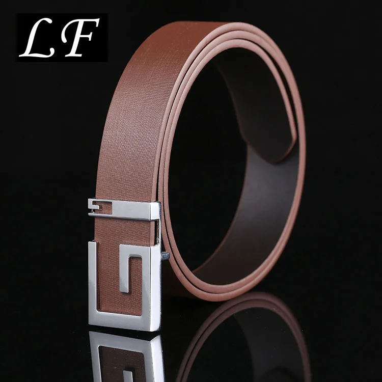 

New Big G Korean Version Of The Trend Pants Belt Youth Business Belt Wild Belt Smooth Plate Buckle Belt Wholesale