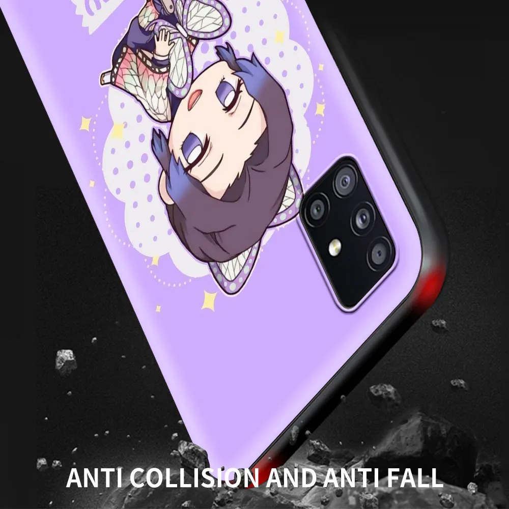 Demon Slayer Kawaii Anime Phone Case For Samsung Galaxy A51 A71 A21s A31 A41 A11 A01 M30s M31 M51 Black Soft Silicone Covers